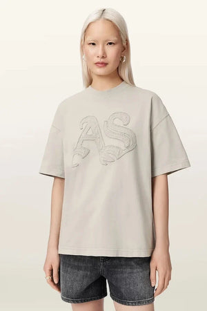 AllSaints women's cotton t-shirt INSIGNIA