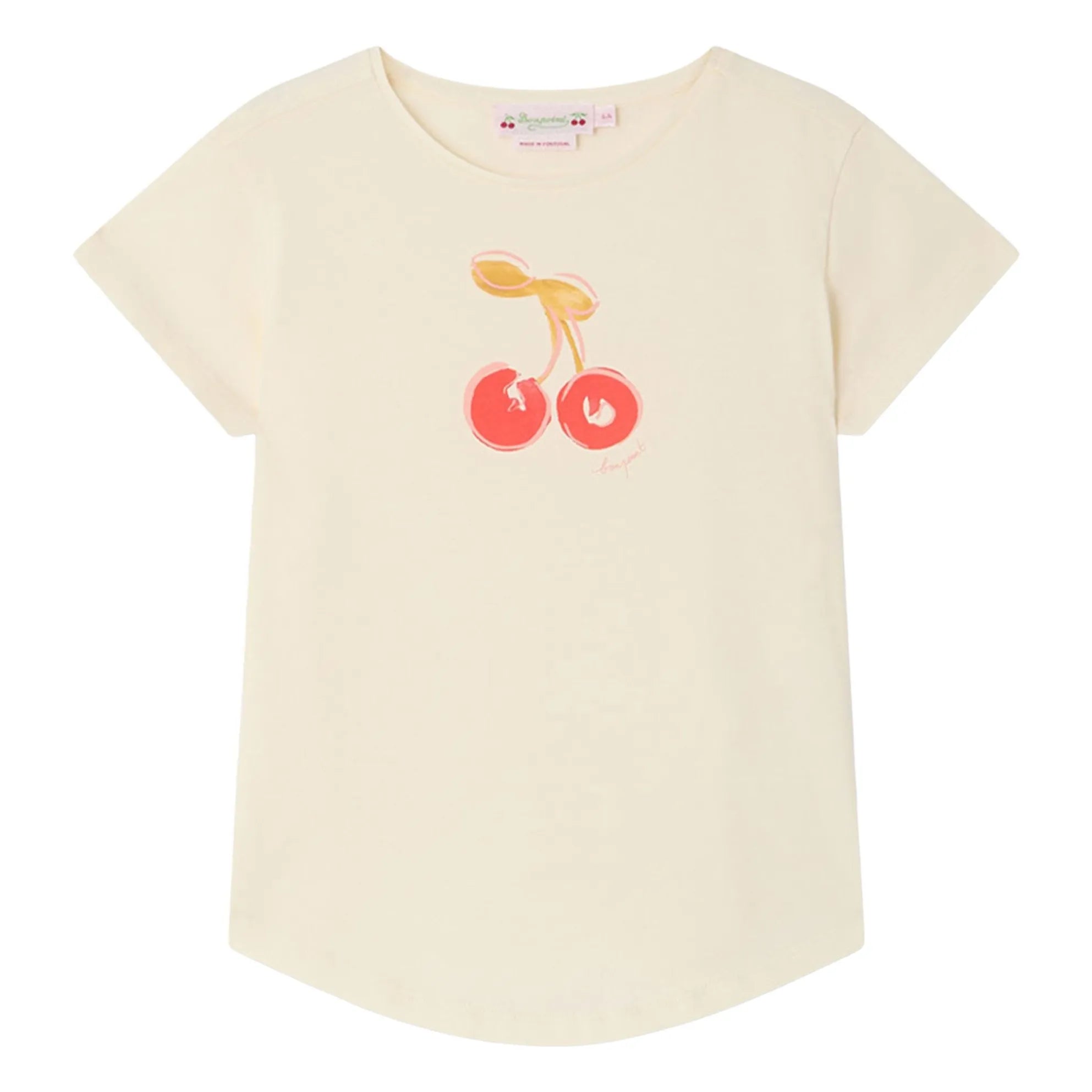 Bonpoint - Aada Cherry Organic Cotton T-Shirt | Ecru