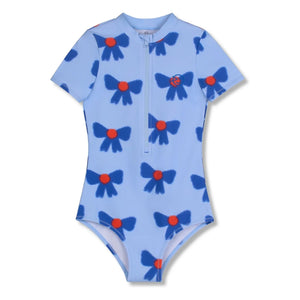 Wynken - Knotted Zip Swimsuit Made from Recycled Fibers | Blue