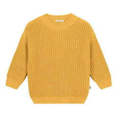 Yuki - Organic Cotton Thick Sweater | Mustard