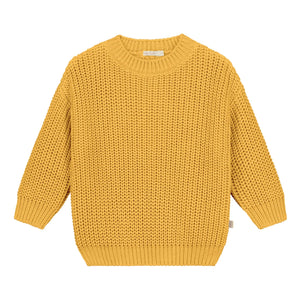 Yuki - Organic Cotton Thick Sweater | Mustard