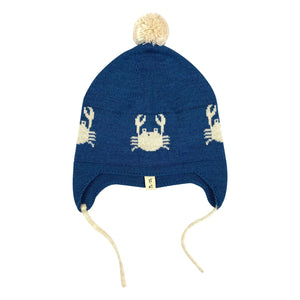 Bayiri - Dancing Crabs Merino Beanie | Blue