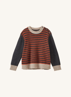 Caramel - Chester Striped Sweater | Gray