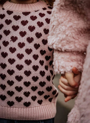 Fliink - Janie Hearts Sweater | Pink
