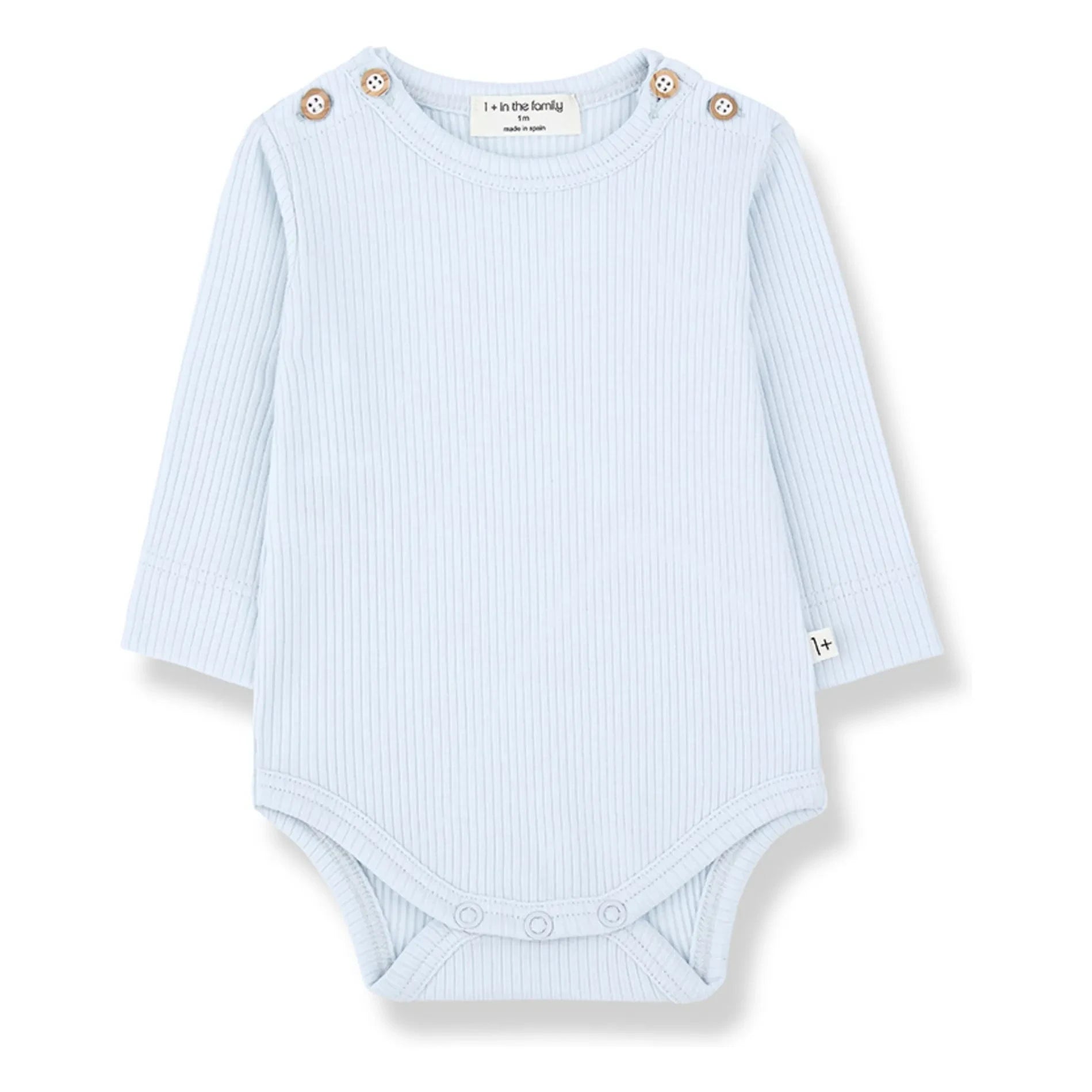 1+ in the family - Aram Ribbed Bodysuit | Light Blue