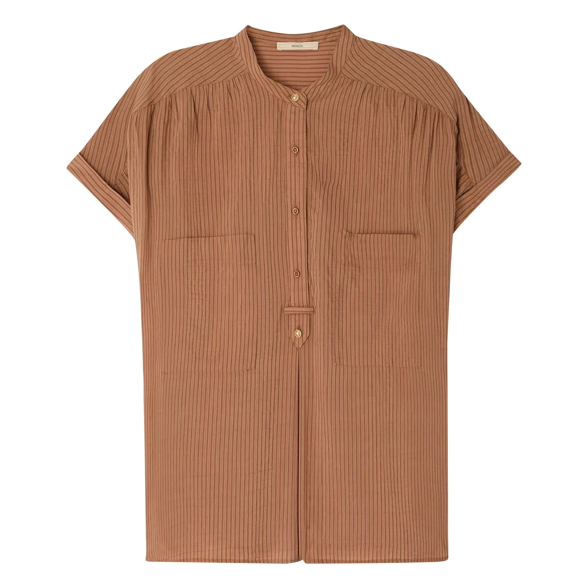 Sessùn - Camille Striped Blouse | Brown