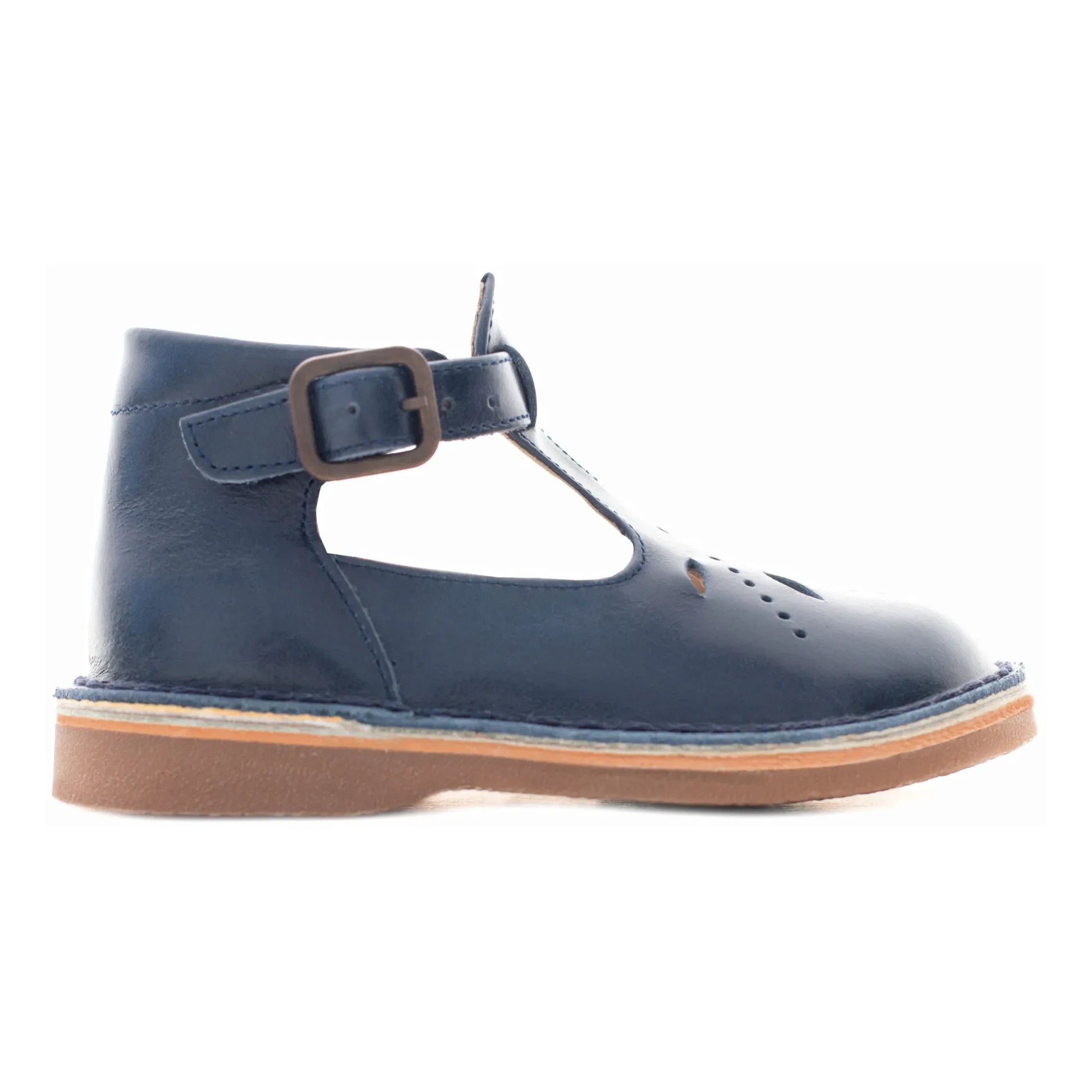 Poppée - Light Embroidered Mary Jane Shoes | Navy Blue