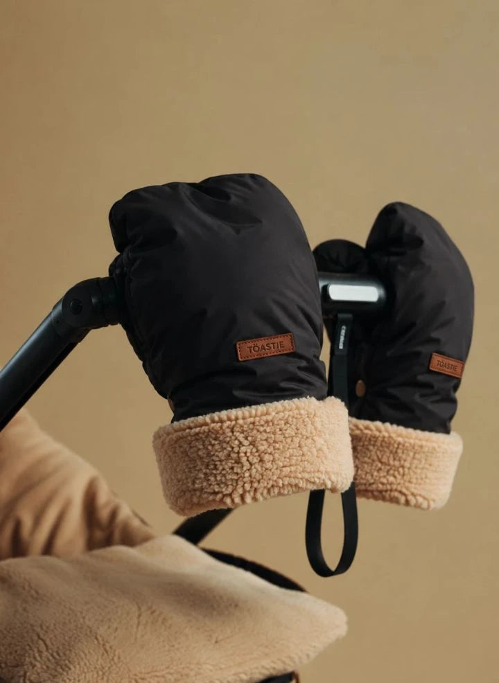 Töastie - Recycled Fiber Baby Stroller Gloves | Black