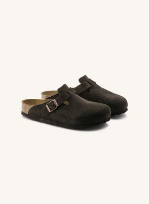BIRKENSTOCK - Boston Suede Clogs - Adult Collection | Brown
