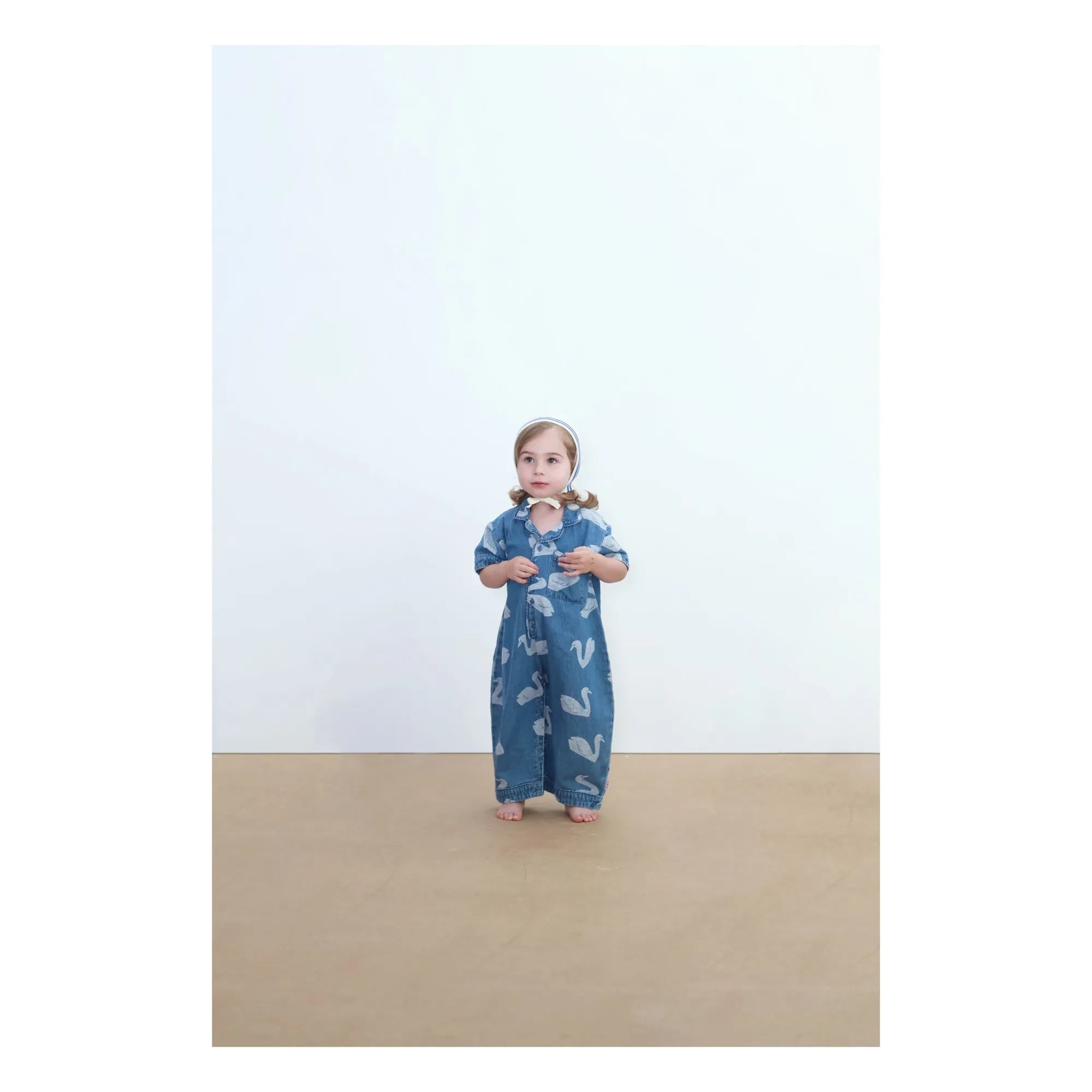 Tinycottons - Denim Romper Ducks | Blue
