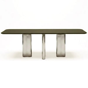 Gabrielle Paris - Chrysoline lacquered wood dining table | Khaki