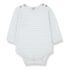 1+ in the family - Striped Biel bodysuit | Light Blue