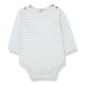 1+ in the family - Striped Biel bodysuit | Light Blue