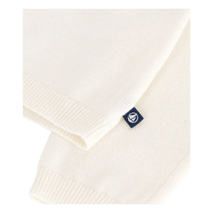 Petit Bateau - Wool Sparkly Collar Sweater Vest | Ecru