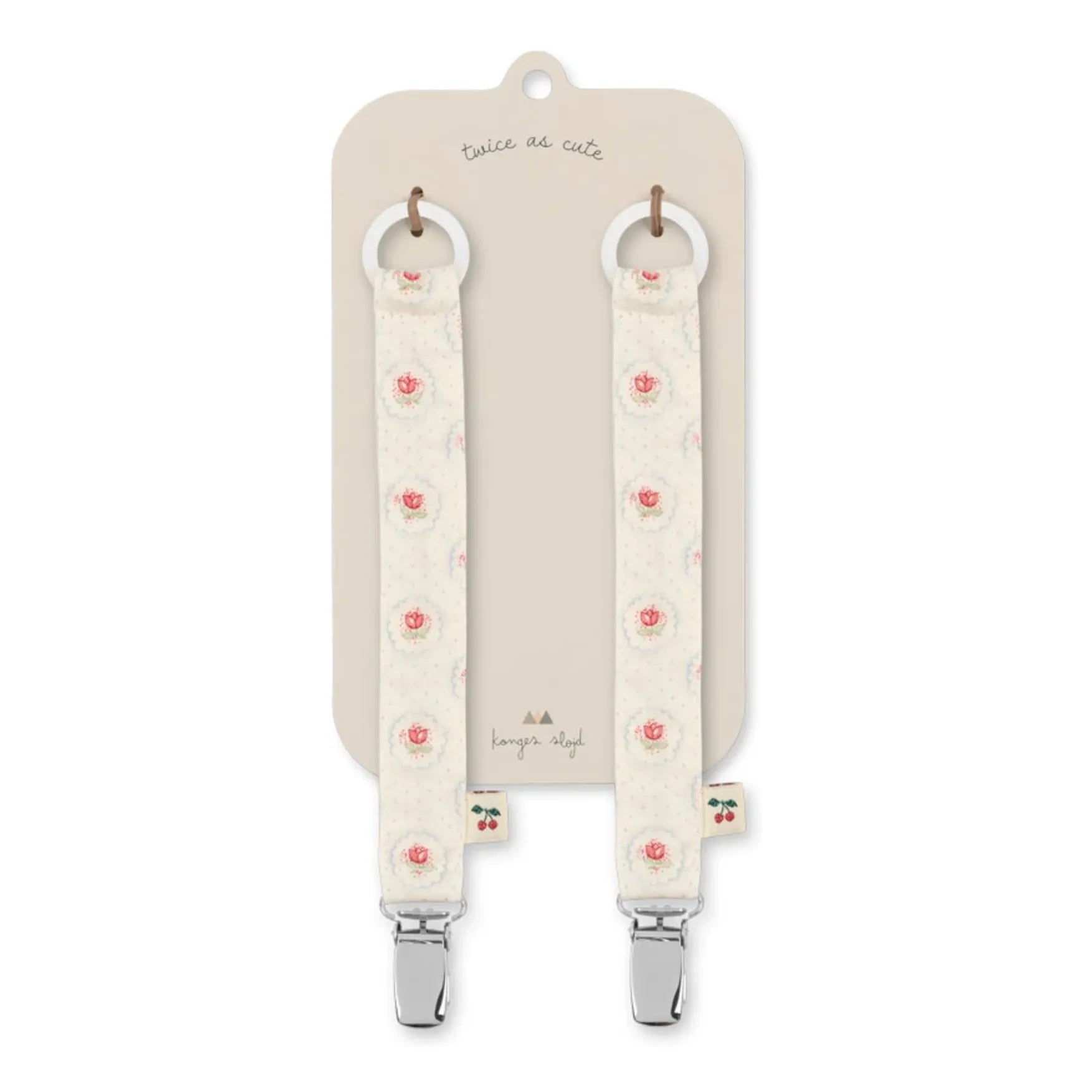 Konges Sløjd - Mirage Pacifier Clips - Set of 2 | Ecru