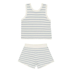 Rylee + Cru - Striped Top and Shorts Set | Light Blue