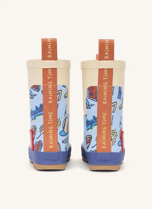 Hello Hossy - Baseball Themed Rain Boots | Blue