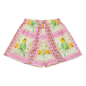 Maison Mangostan - Short Patchwork Birds | Pink