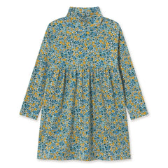Tinycottons - Organic Cotton Corduroy Floral Dress | Blue