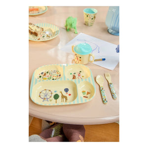 Rice - Fun Fair Melamine Compartment Plate | Blue
