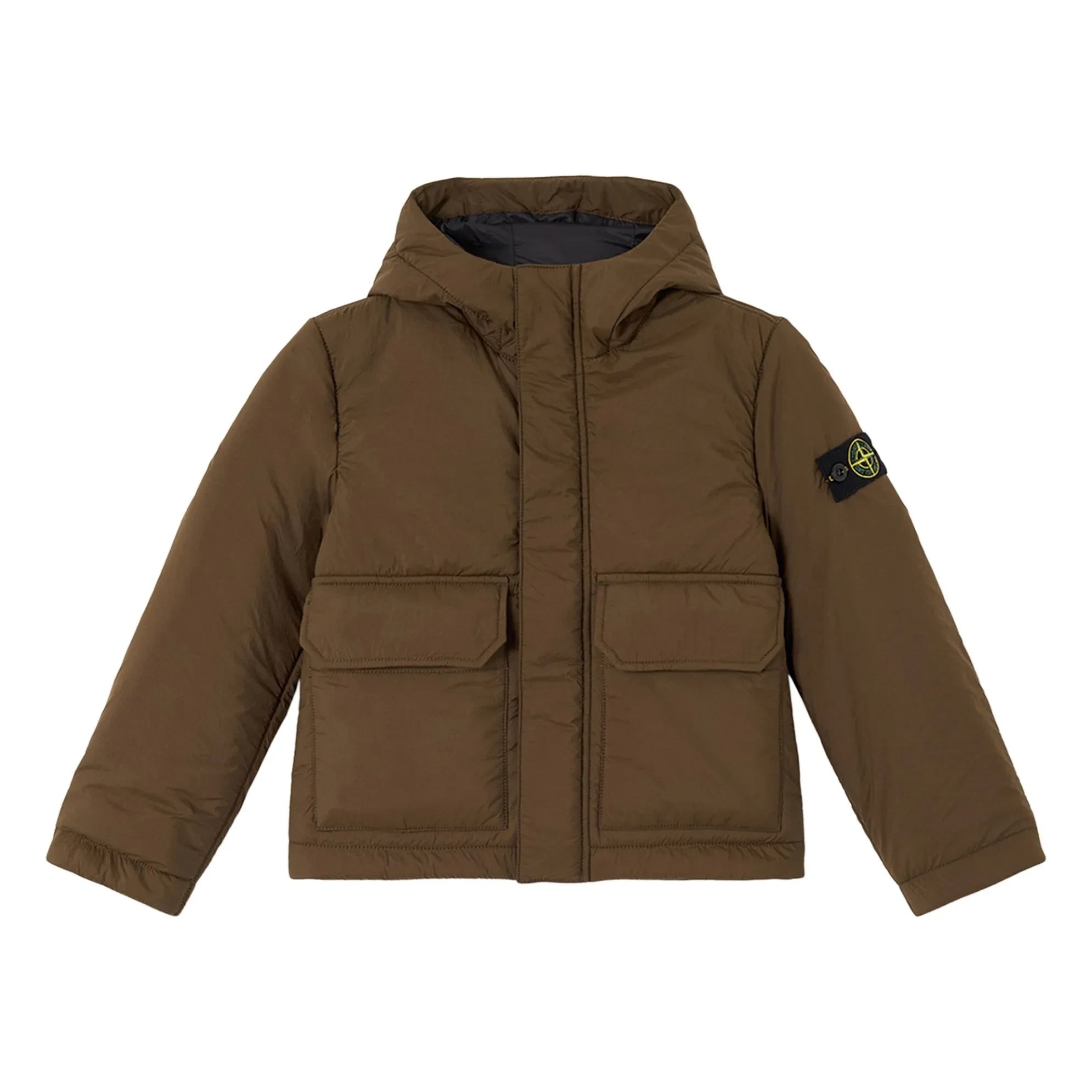 Stone Island - Logo Short Parka | Brown