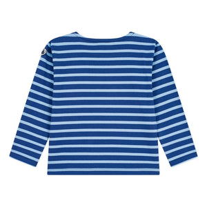 Small Boat - Sailor shirt rozetli Tişört | Mavi