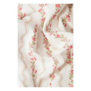 Sleepy Doe - Organic cotton floral print striped pajamas | Ecru