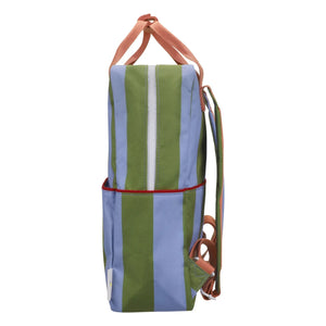Sticky Lemon - Large Striped Backpack | Green