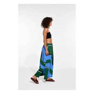 Mapoésie - Juliette Madone Cotton Skirt | Blue Green