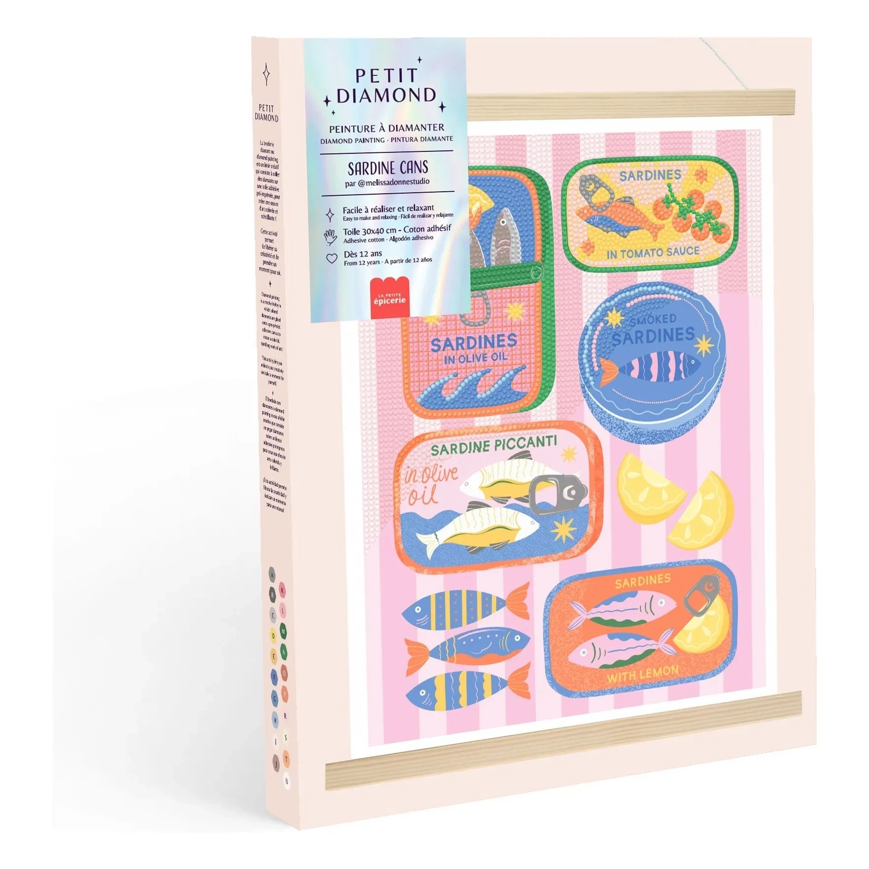 La Petite Épicerie - Diamond painting kit - Sardine Cans