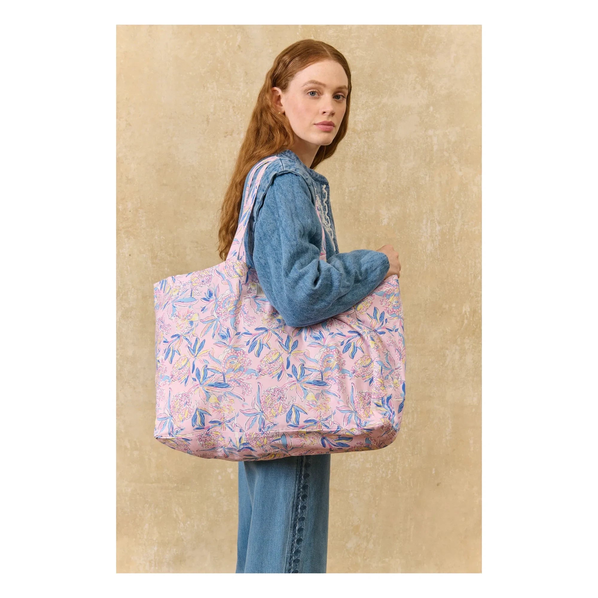 Louise Misha - Beverly Cotton Tote Bag | Powder Pink