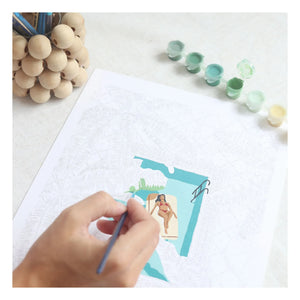 La Petite Épicerie - Numbered Coloring Set - Imagination