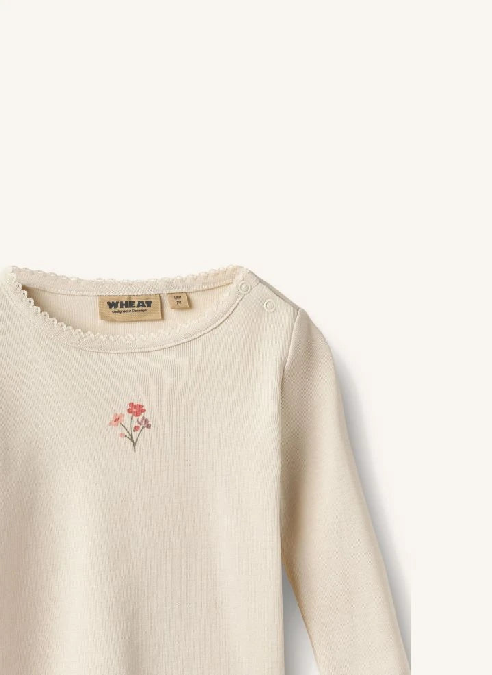 Wheat - Belis Fleur organic cotton T-Shirt | Ivory