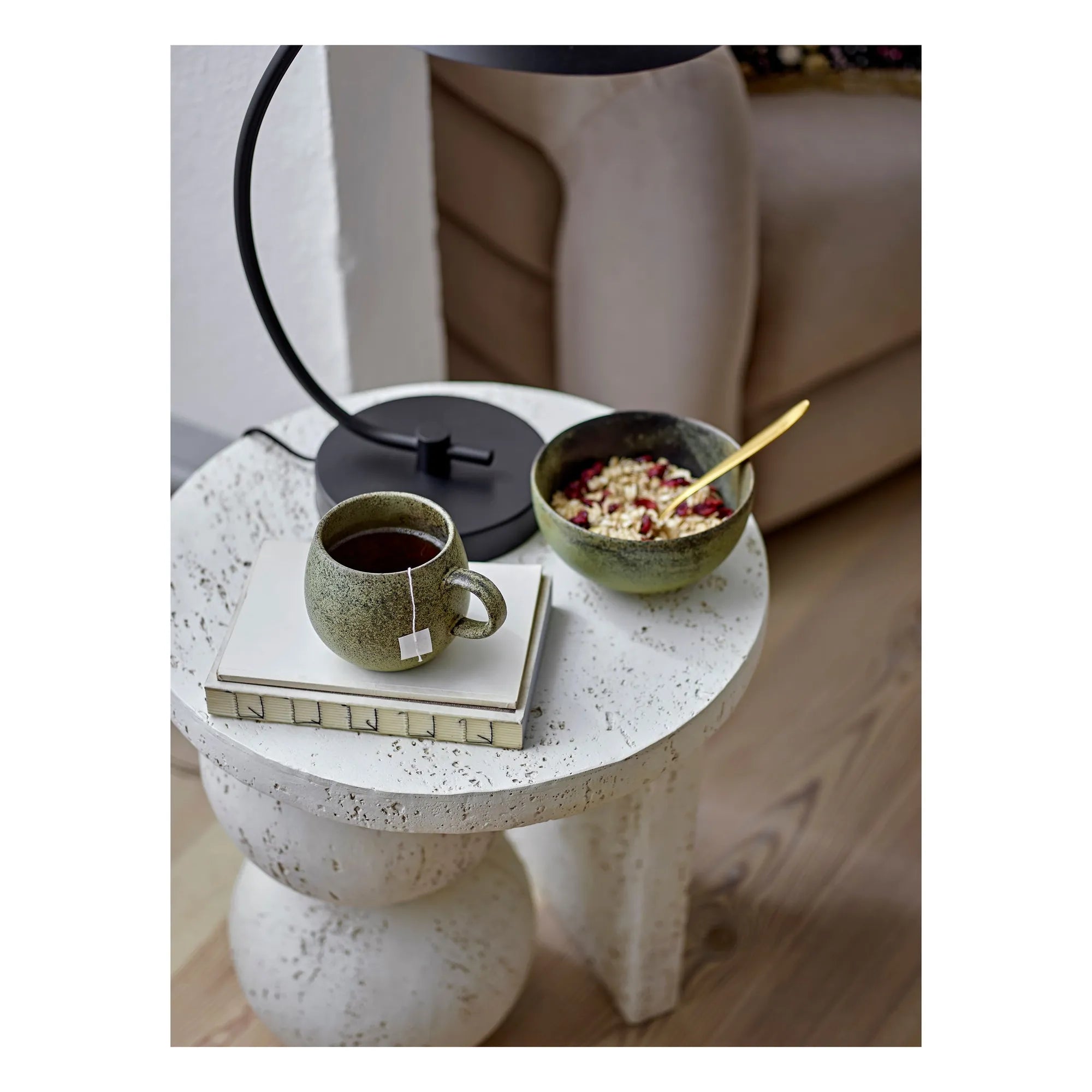 Bloomingville - Addison Stone Clay Bowls - Set of 3 | Green