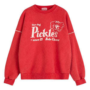 Bobo Choses - Pickles the Dog Organic Cotton Sweatshirt | Red