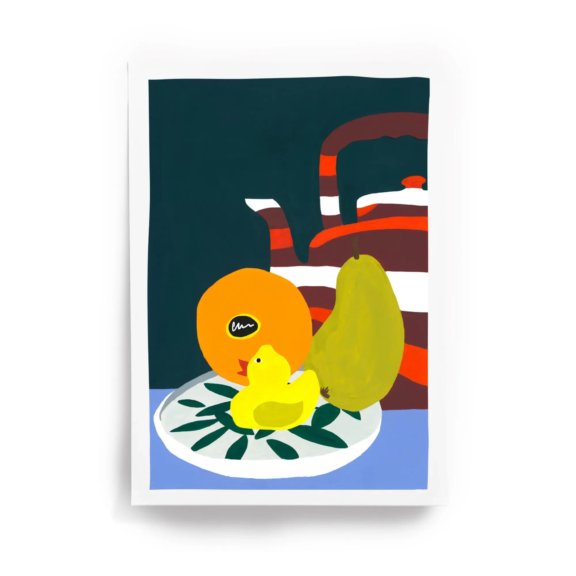 Taxi Brousse - Still Life A4 Poster | Blue