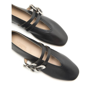 Le Monde Beryl - Claudia Leather Ballerina | Black