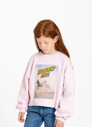 Hundred Pieces - Belmont Horses Organic Cotton Sweatshirt | Light Pink