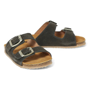 Pèpè - Two Con Me - Double Buckle Sandals | Charcoal Gray