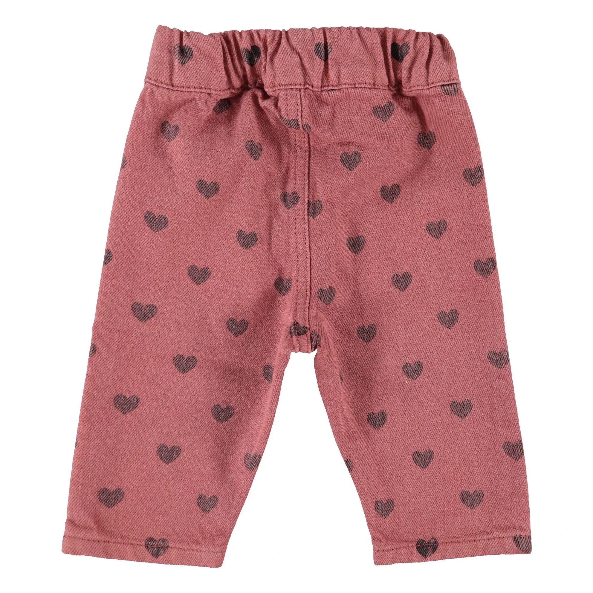 Piupiuchick - Organic Cotton Baby Heart Trousers | Pink
