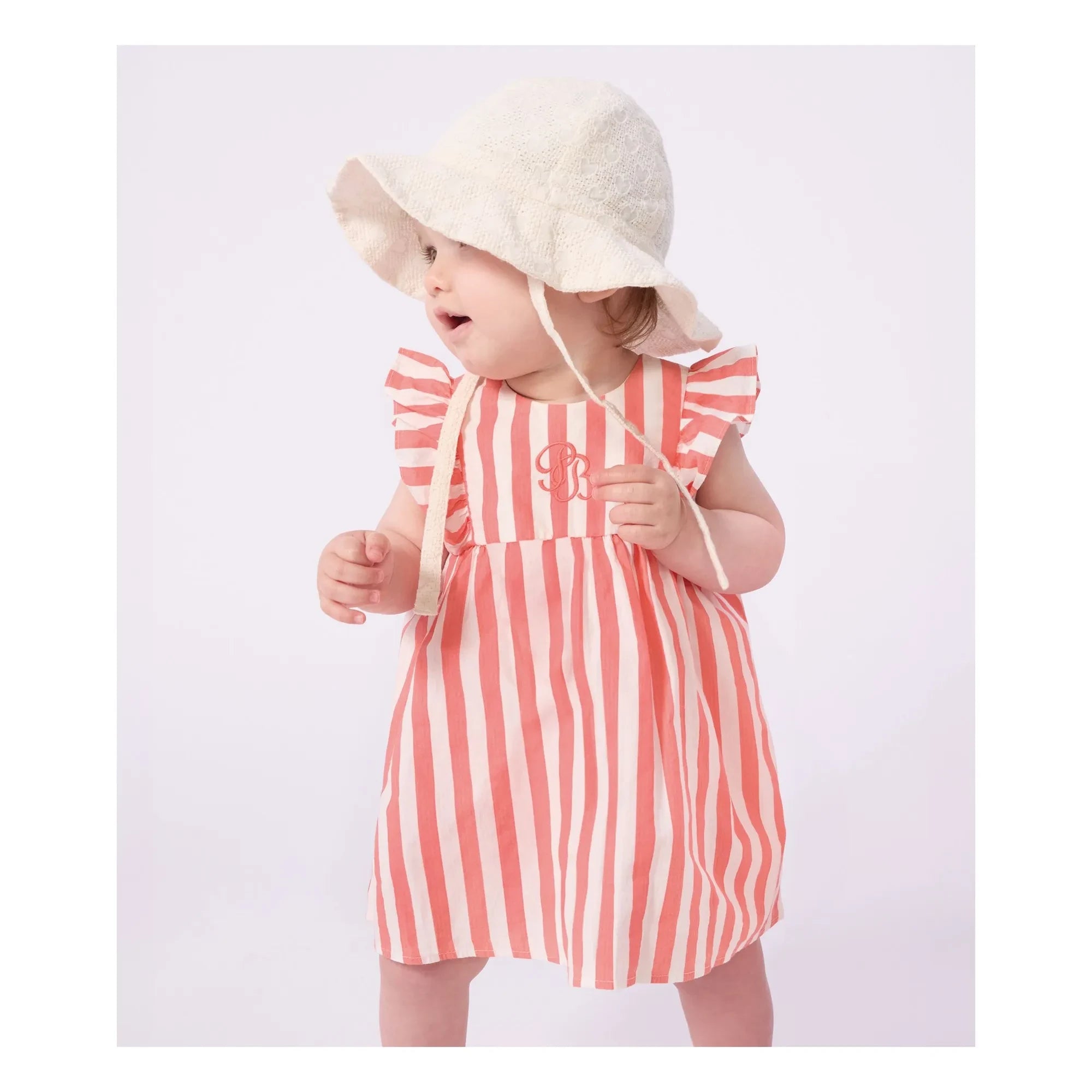 Petit Bateau - Broderie Anglaise Cotton Poplin Baby | White