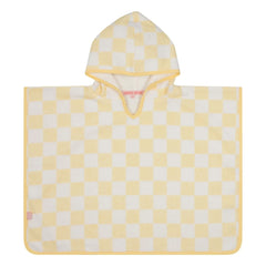 Jera Mini - Gingham Towel Poncho | Light Yellow