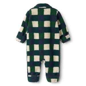 Liewood - Sherpa-style Nolano Checked Recycled Fiber Jacket | Navy