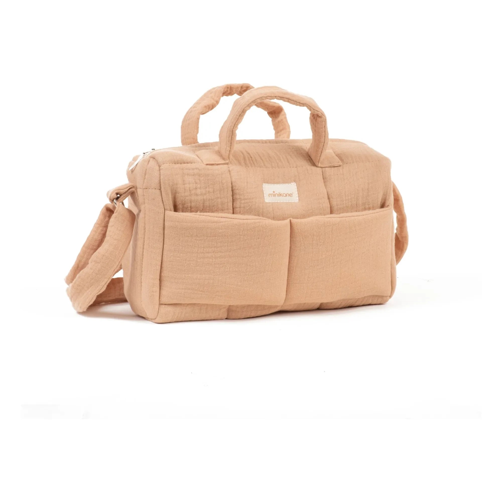 Minikane - Cotton Gauze Baby Care Bag | Latte