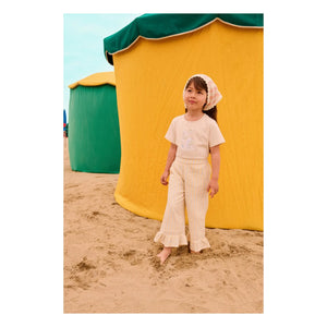 Louise Misha - Loukie Striped Organic Cotton Ruffled Pants | Yellow