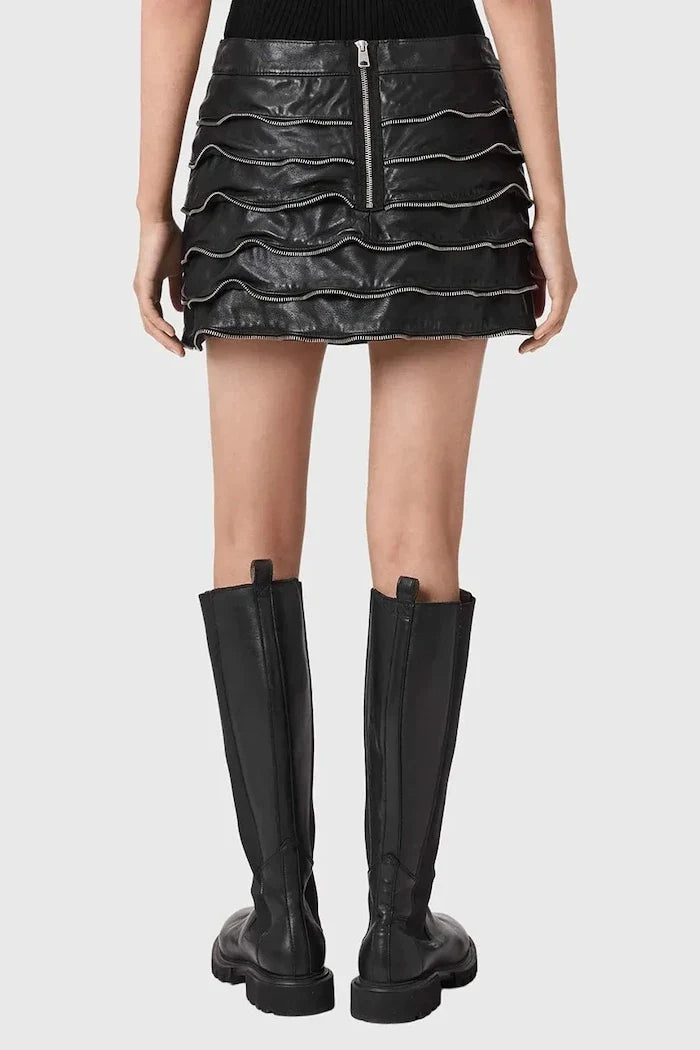 AllSaints EMARA Leather Skirt