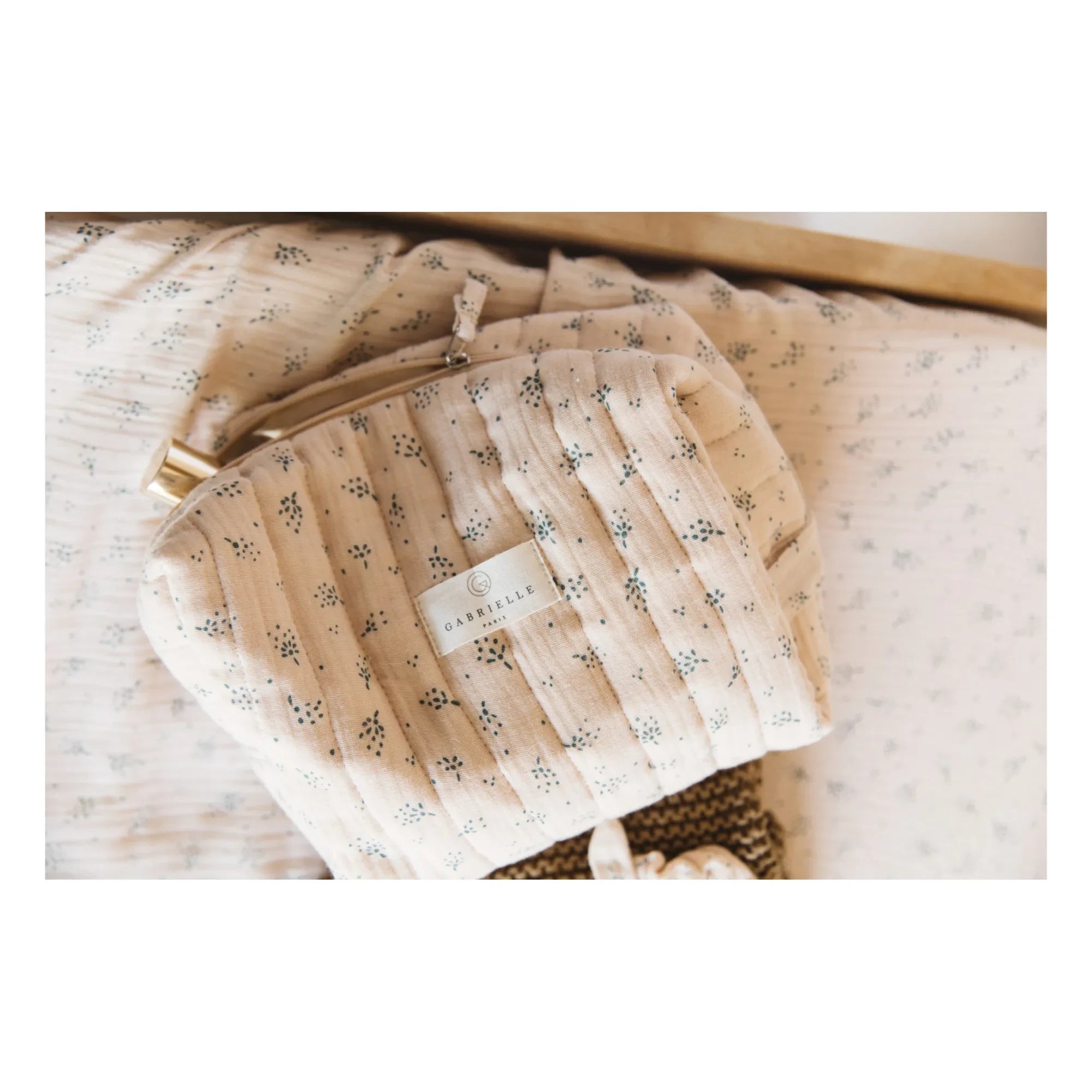 Gabrielle Paris - Organic Cotton Toiletry Bag | Beige