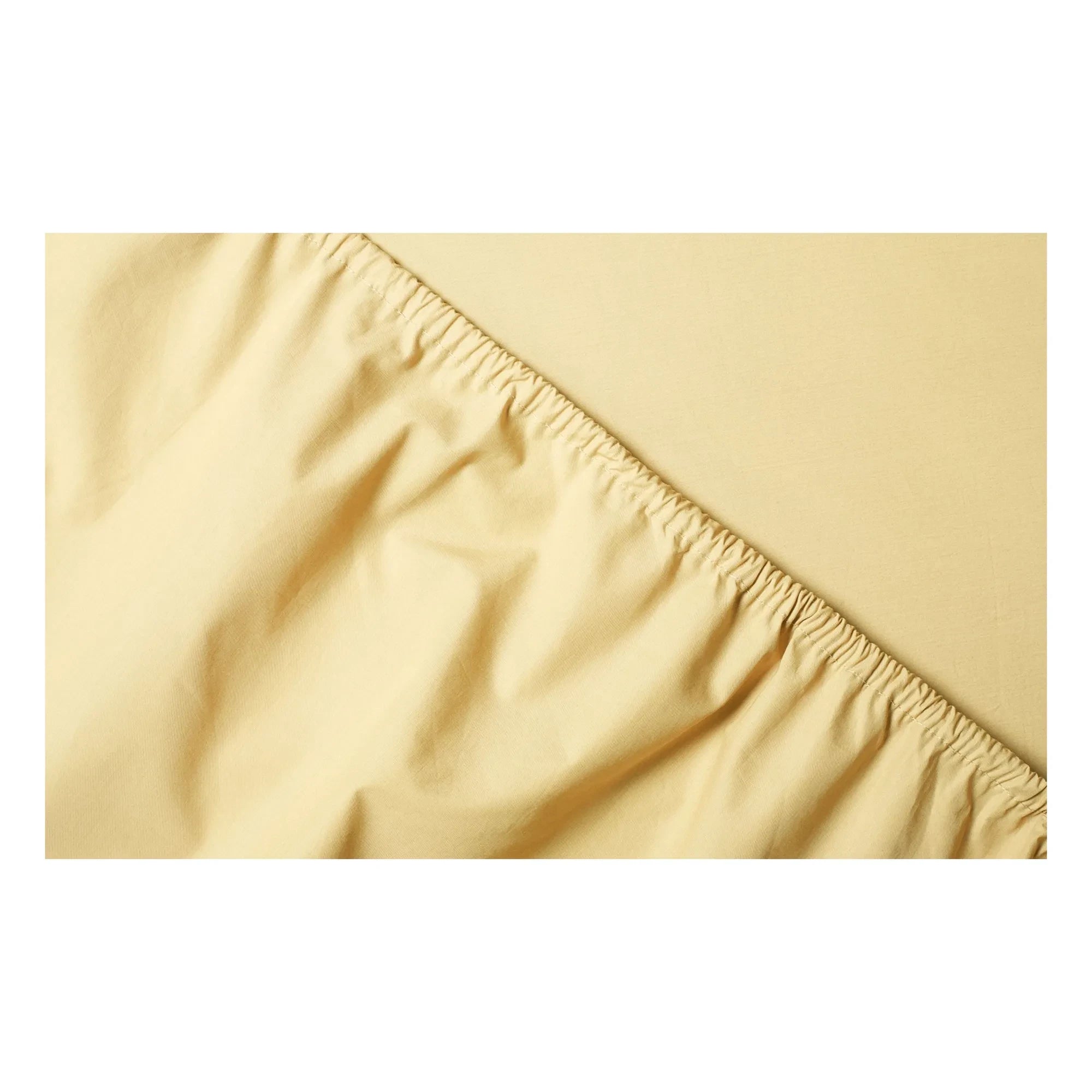 Suite 702 - Organic Percale Elastic Fitted Sheet - Butter Yellow