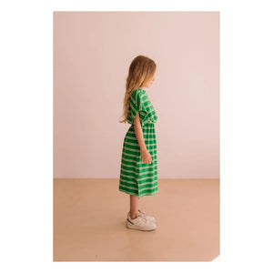 We Are Kids - Green Striped Organic Cotton Terry Dress