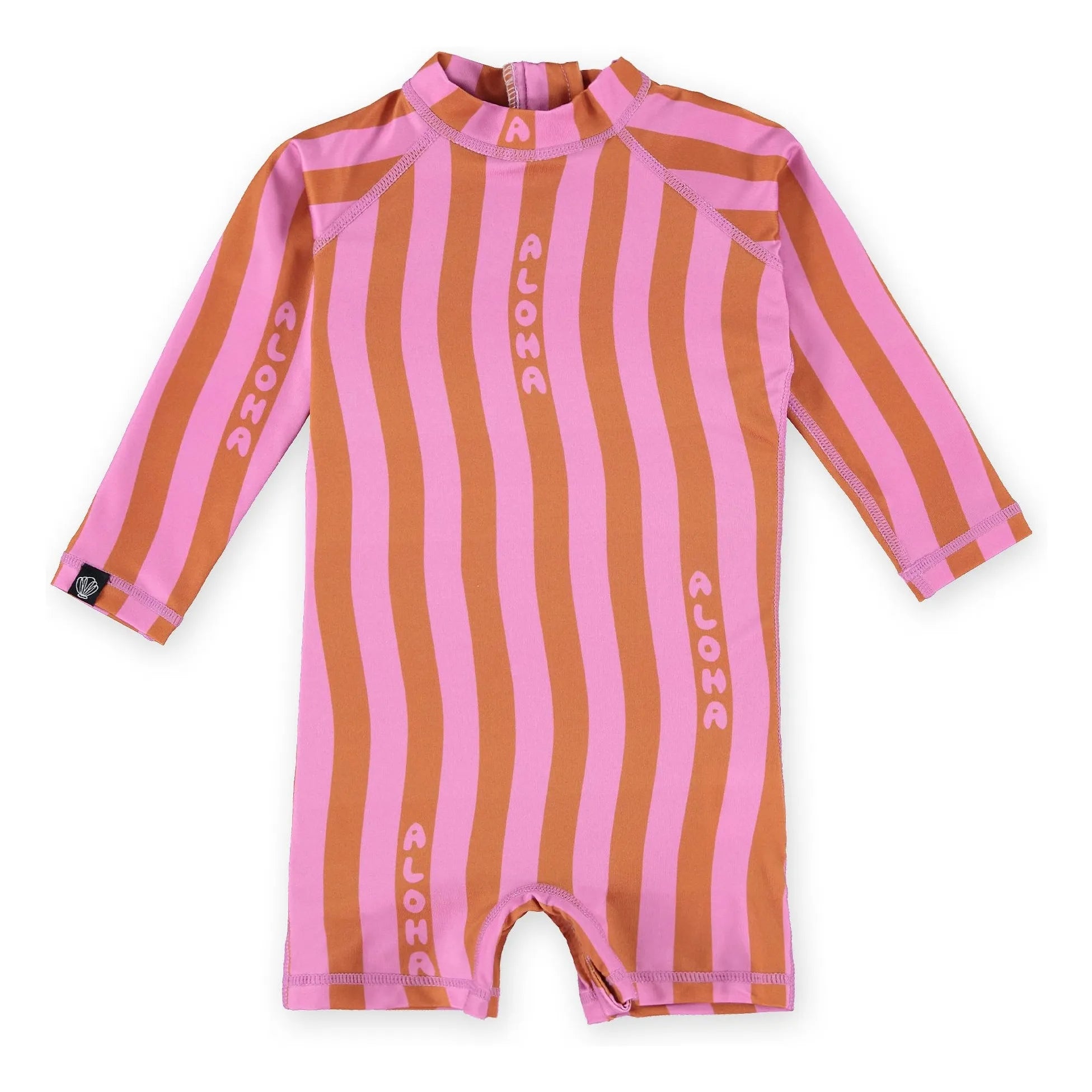 Beach & Bandits - Aloha Striped Recycled Fibers UV Protective Romper | Pink